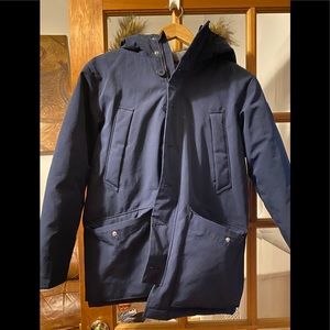 Boys Gap XL Winter Jacket Excellent Condition Navy Blue with fur hoodie trim